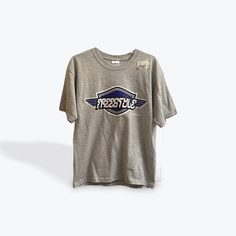 Gildan Kids Gray T-Shirt with Freestyle Logo